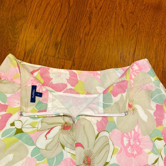 Pink floral A-line skirt - Picture 7 of 7